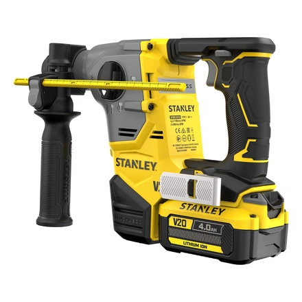 Martelo Perfurador SDS-Plus Compacto V20 BRUSHLESS 18 V 2,5 J com Bateria 4 Ah, Carregador e Mala PRO-STACK STANLEY SFMCH910M1T-QW