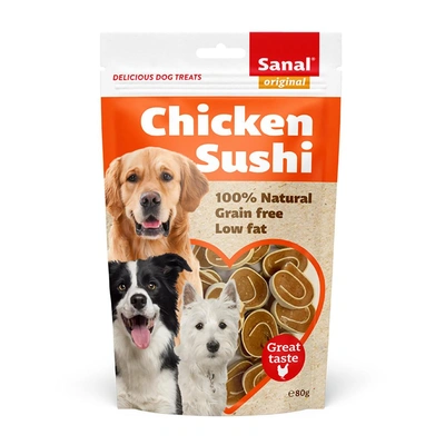 Sanal Dog - Chicken Sushi - 80g