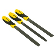 Conjunto de 3 Limas Bastarda 8"/200 mm - Redonda, Plana, Triangular STANLEY 0-22-464