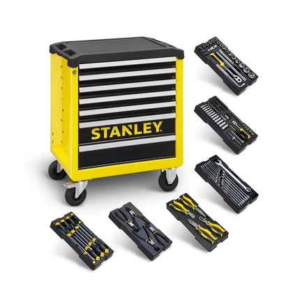 Carro Metálico de Oficina c/ 7 Gavetas e 6 Tabuleiros de Ferramentas STANLEY STHT6-80827