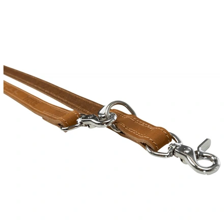 Trela Ajustável "Rustic" Em Couro - Castanho