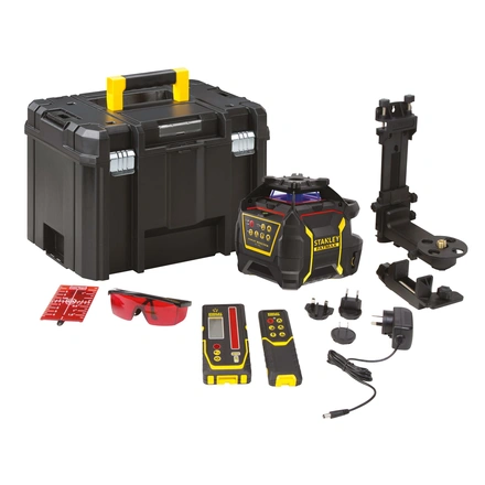 Nível laser VERMELHO rotativo com bateria de lítio recarregável. Alcance 60m (600m com detetor) FATMAX STANLEY FMHT77447-1