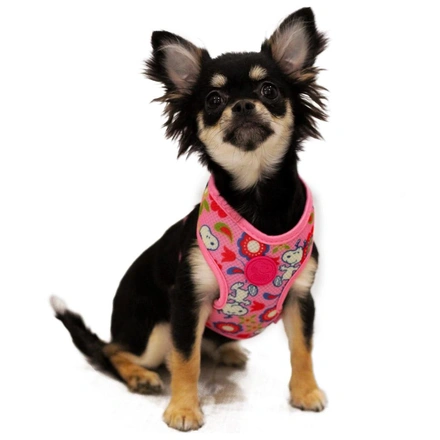 Snoopy - Colete Peitoral "Mesh" (Rosa/Flores)
