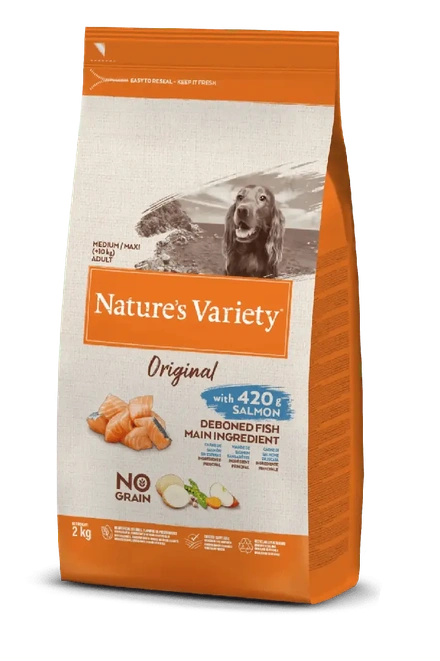 Nature's Variety Dog Original No Grain Medium Adulto Salmão