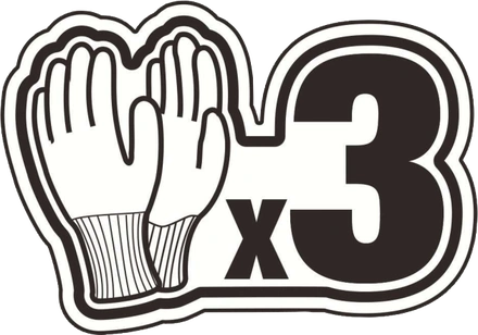 Luva Delta PLus VENICUTF07 (Pack 3 pares)