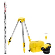 Kit Nível óptico AL-24 GVP: Nível, Prumo, protetor da lente, mira telescópica 4m, tripé e mala de transporte. Feixe VERMELHO STANLEY 1-77-160