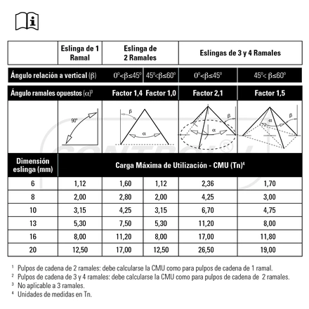 Corrente Elevação 2 Ramais 4mts 4.25Ton