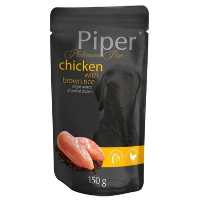 Piper Platinum Pure - Frango Com Arroz Integral (10 Saquetas x 150g)