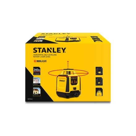Nível laser VERMELHO rotativo. Alcance 30m (240m com detetor) STANLEY STHT77616-0