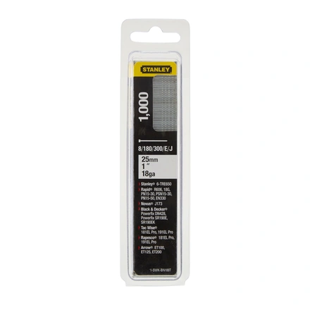Pregos Brad Tipo J 25 mm (1000 Unid.) STANLEY 1-SWKBN100T