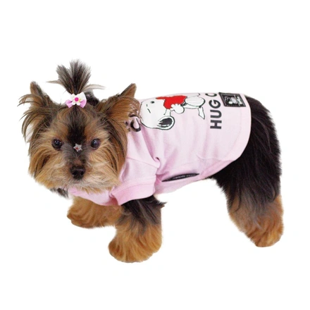 Snoopy - T-Shirt (Rosa/Keep Calm)