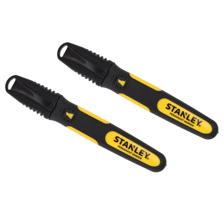 Conj. 2 Marcadores FatMax Ponta Em Bisel Cor Preto STANLEY 0-47-314