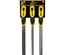 Conjunto de 3 Limas Bastarda 8"/200 mm - Redonda, Plana, Triangular STANLEY 0-22-464