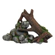 Decoração Para Aquário - Tronco E Pedras