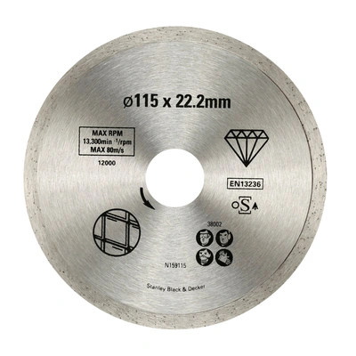 Disco de Diamante 115mm p/ Cerâmica Stanley STA38002-XJ