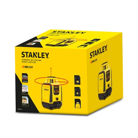 Nível laser VERMELHO rotativo. Alcance 30m (240m com detetor) STANLEY STHT77616-0